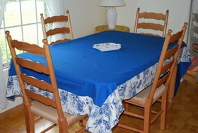 DIABOLO tablecloth, framed and Teflon coated