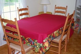 DIABOLO tablecloth, framed and Teflon coated