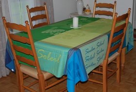 Provencal tablecloth Soleou bleu anis