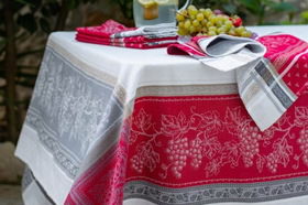Tablecloth Jacquard Coteau airelle